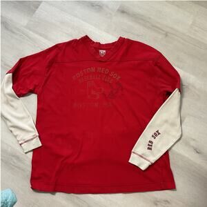 Cooperstown Collection Boston Red Sox Baseball Mens XL Long Sleeve Thermal Shirt